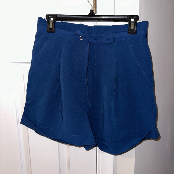 Lauren James blue high waisted shorts, size small - Picture 1 of 3